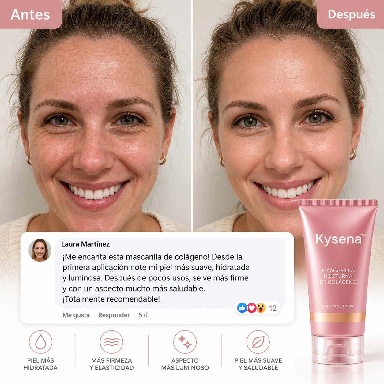 Mascarilla Nocturna de Colágeno - Kysena™