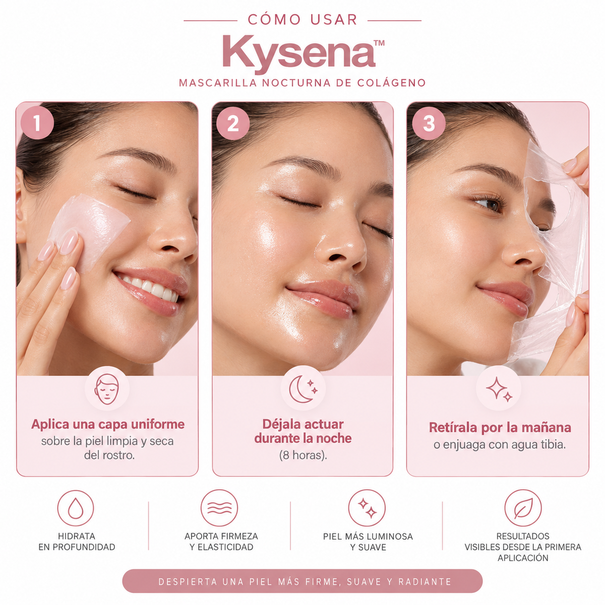 Mascarilla Nocturna de Colágeno - Kysena™